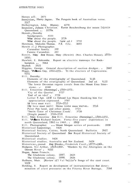 Author / Title Index - Library - Central Queensland University