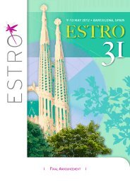 9-13 May 2012 • Barcelona, Spain - Estro-events.org