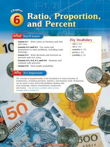 Chapter 6: Ratio, Proportion, and Percent - Margaret B. Pollard ...