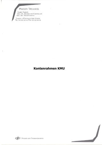 Kontenrahmen KMU - Maeder Treuhand