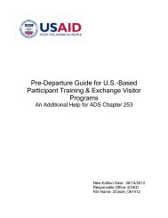 Pre-Departure Orientation Manual - US Agency for International ...
