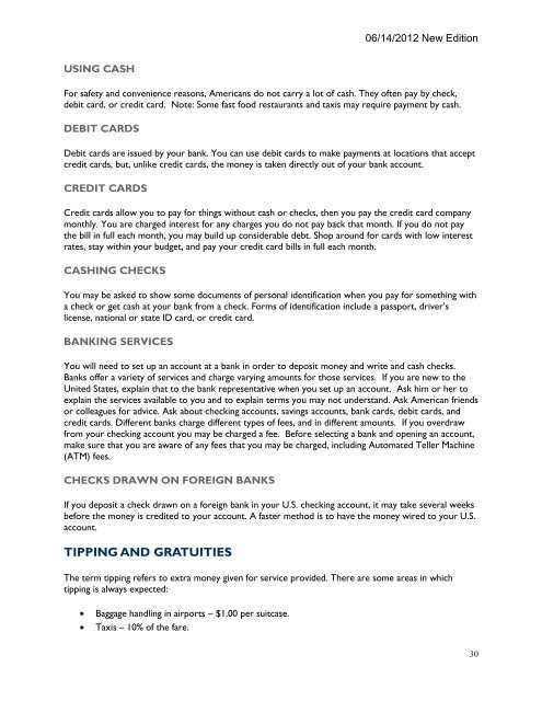 Pre-Departure Orientation Manual - US Agency for International ...