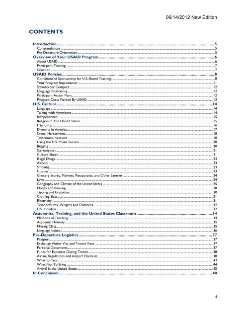 Pre-Departure Orientation Manual - US Agency for International ...