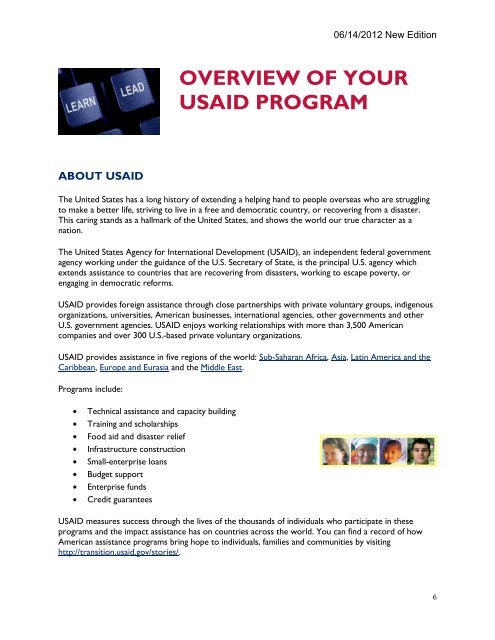 Pre-Departure Orientation Manual - US Agency for International ...