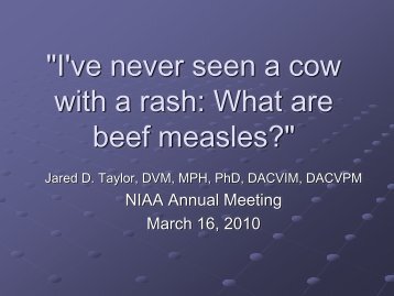 "I've never seen a cow with a rash: What are beef measles?"