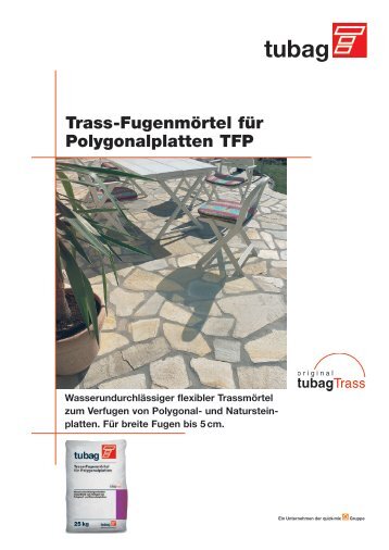 Trass-Fugenmörtel für Polygonalplatten TFP tubag - Quick-Mix