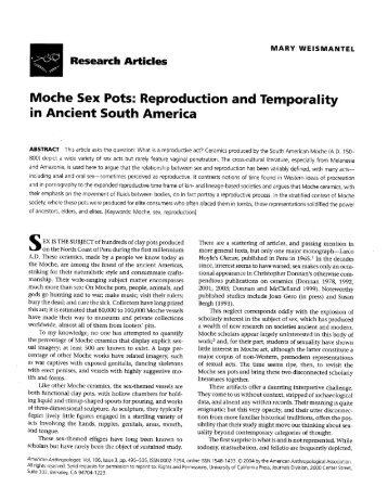Moche Sex Pots: Reproduction and Temporality in ... - Faculty Pages