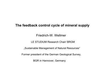 The feedback control cycle of mineral supply - le STUDIUM