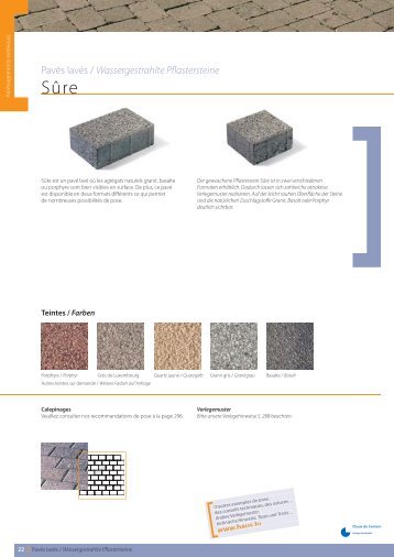 Pavés lavés / Wassergestrahlte Pflastersteine - Chaux de Contern