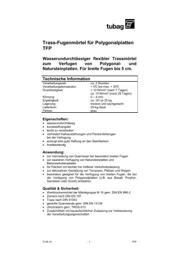 Trass-Fugenmörtel für Polygonalplatten TFP - Quick-Mix