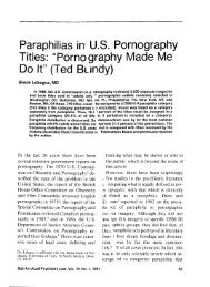 Paraphilias in\ U S . Pornography Titles: 
