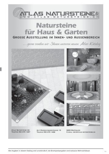 Natursteine für Haus & Garten - Baumat AG