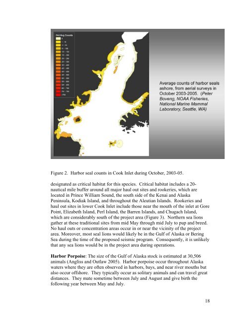 IHA Application: Seismic Surveys in Cook Inlet by Marathon Oil ...