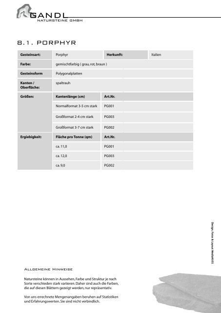 PORPHYR - Gandl Natursteine GmbH