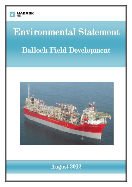 Environmental Statement - Maersk Oil