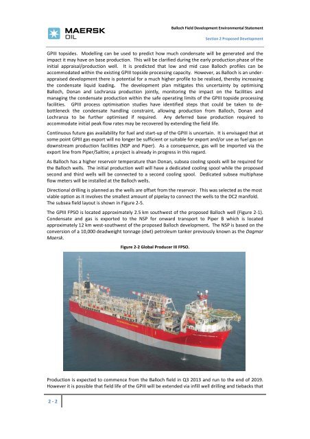 Environmental Statement - Maersk Oil