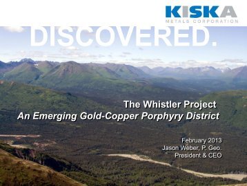 The Whistler Project An Emerging Gold-Copper Porphyry District