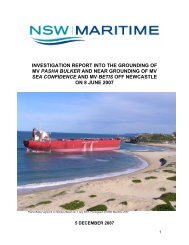 Investigation report into the grounding of - NSW Maritime