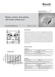 Motion control, dual setting, with brake release port - Bosch Rexroth