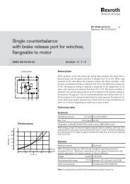 Single counterbalance with brake release port for ... - Bosch Rexroth