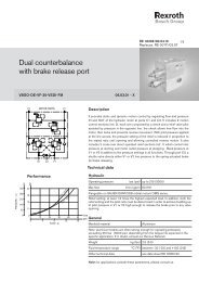 Dual counterbalance with brake release port - Bosch Rexroth