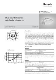 Dual counterbalance with brake release port - Bosch Rexroth