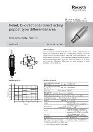 Relief, bi-directional direct acting poppet type differential area