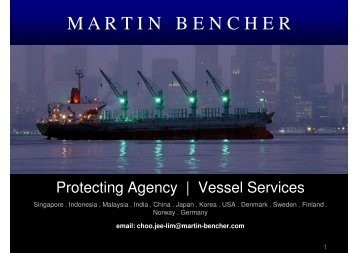 Protecting Agency | Vessel Services - Martin Bencher