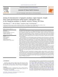 Zoning of mineralization in hypogene porphyry copper deposits ...