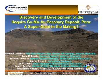 Discovery and Development of the Haquira Cu-Mo-Au Porphyry ...
