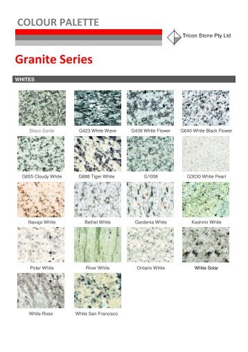 Granite Colour Pallete - Tricon Stone