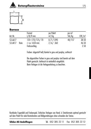 Silidur AG Andelfingen Tel. 052 305 22 11 Fax 052 ... - Die Silidur AG