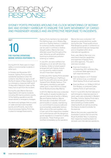 SYDNEY PORTS CORPORATION ANNUAL REPORT 12