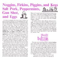 Noggins, Firkins, Piggins, and Kegs Salt Pork, Peppermints, Gun ...