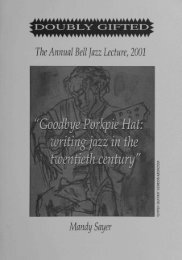 The Annual Bell Jazz lecture, 2001 Mandy Sayer - Waverley Council