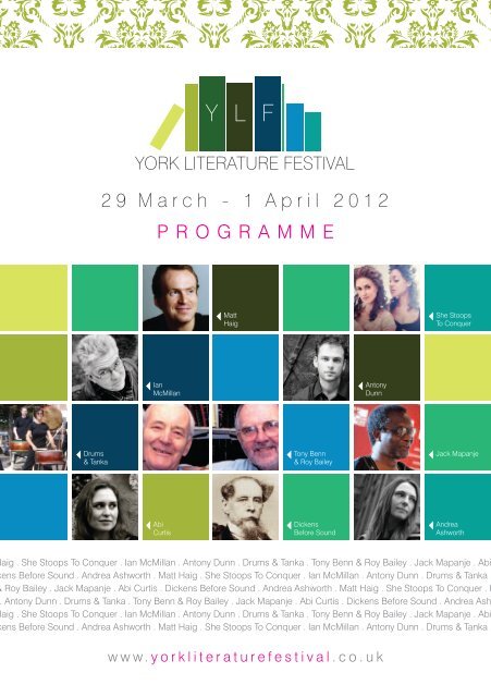 Download the 2012 York Literature Festival brochure (pdf