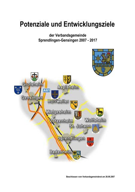 Entwicklungskonzept Vg 07 17 Verbandsgemeinde