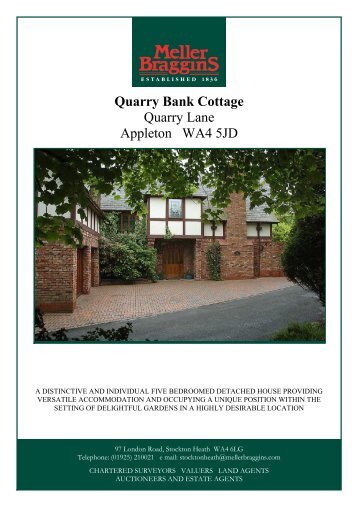 Quarry Bank Cottage Quarry Lane Appleton WA4 ... - Meller Braggins