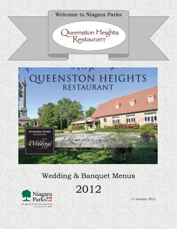 Wedding & Banquet Menus - Niagara Parks