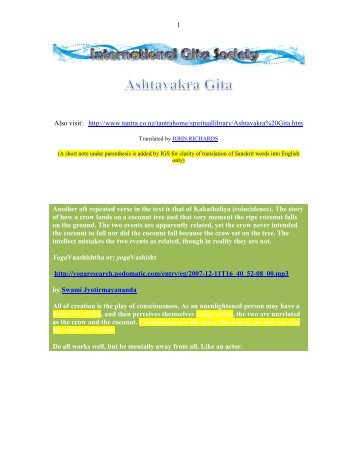 Ashtavakra Gita - International Gita Society