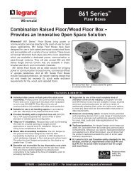 861 Series Floor Boxes Product Specification - by Legrand