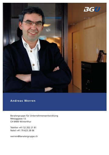 Andreas Werren - Beratergruppe für Unternehmensentwicklung