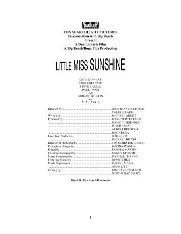 LITTLE MISS SUNSHINE - VisualHollywood