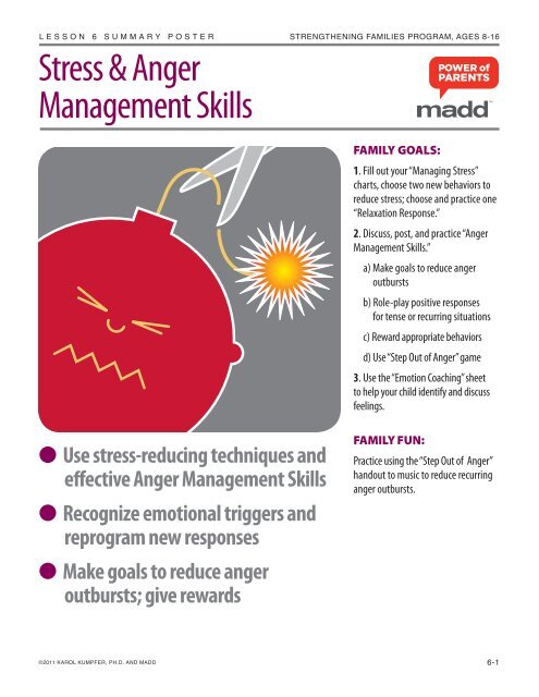 Anger Management Charts For Adults