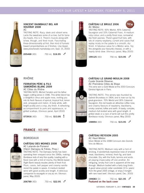 February 5 - Vintages