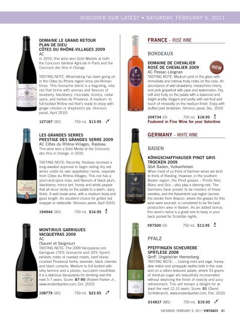 February 5 - Vintages