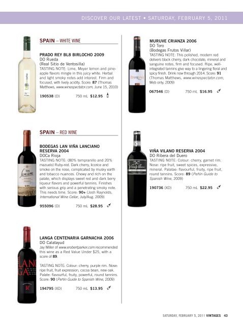 February 5 - Vintages