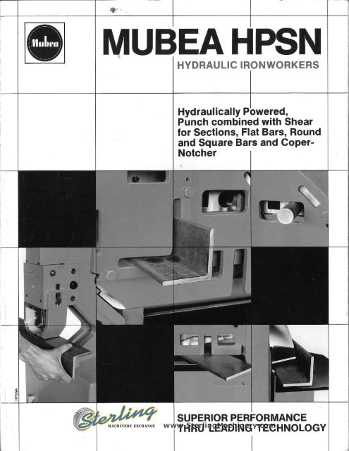 Mubea HPSN Hydraulic Ironworker Brochure - Sterling Machinery