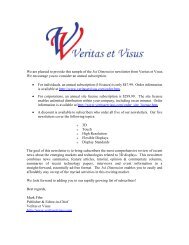 We are pleased to provide this sample of the 3rd ... - Veritas et Visus