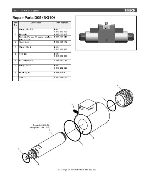 Directional Control Valve M12 Connector 4 Pin - Bosch Rexroth